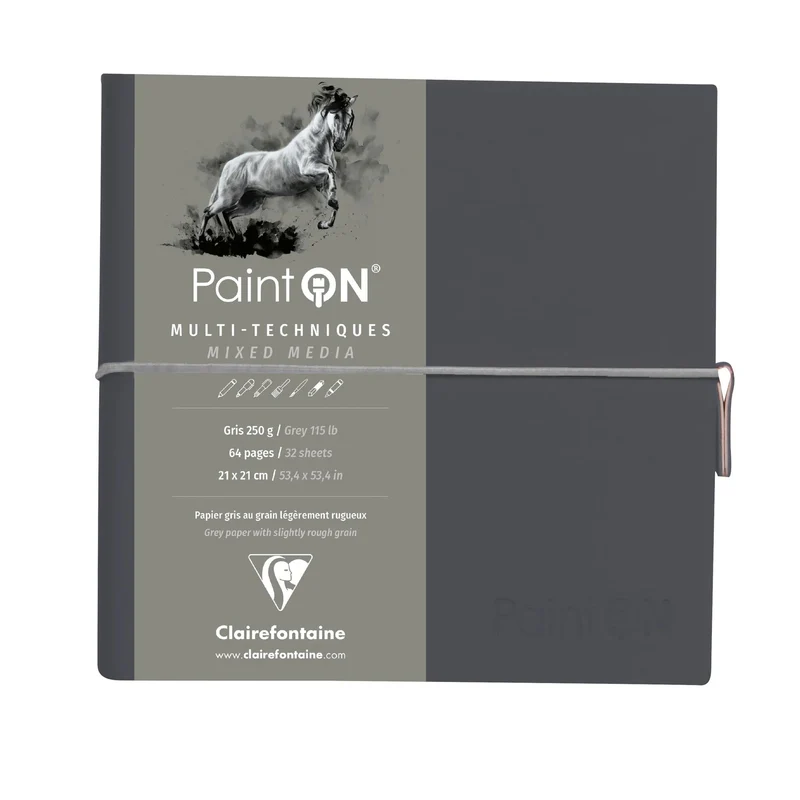 Blok papirjev CLAIREFONTAINE Paint'On 250 g/m² 19 x 19 cm - 32 listov