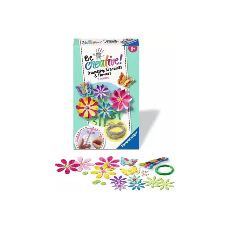 Ravensburger | BeCreative Knüpfarmbänder und Blumen Bastelset ab 8 Jahren