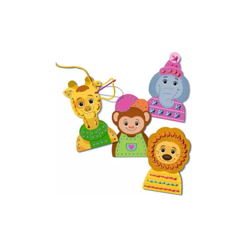 Ravensburger | BeCreative Erstes Sticken - Tierschablonen und Wollfäden zum Sticken lernen, für Kinder ab 4 Jahren
