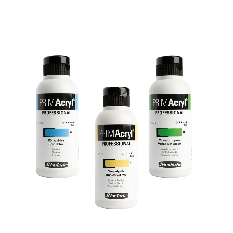 Schmincke | PRIMAcryl Professional Fluid Künstler-Acrylfarben 250ml Flaschen