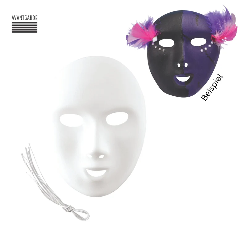 Avantgarde | Maske zum Bemalen im 12er Set