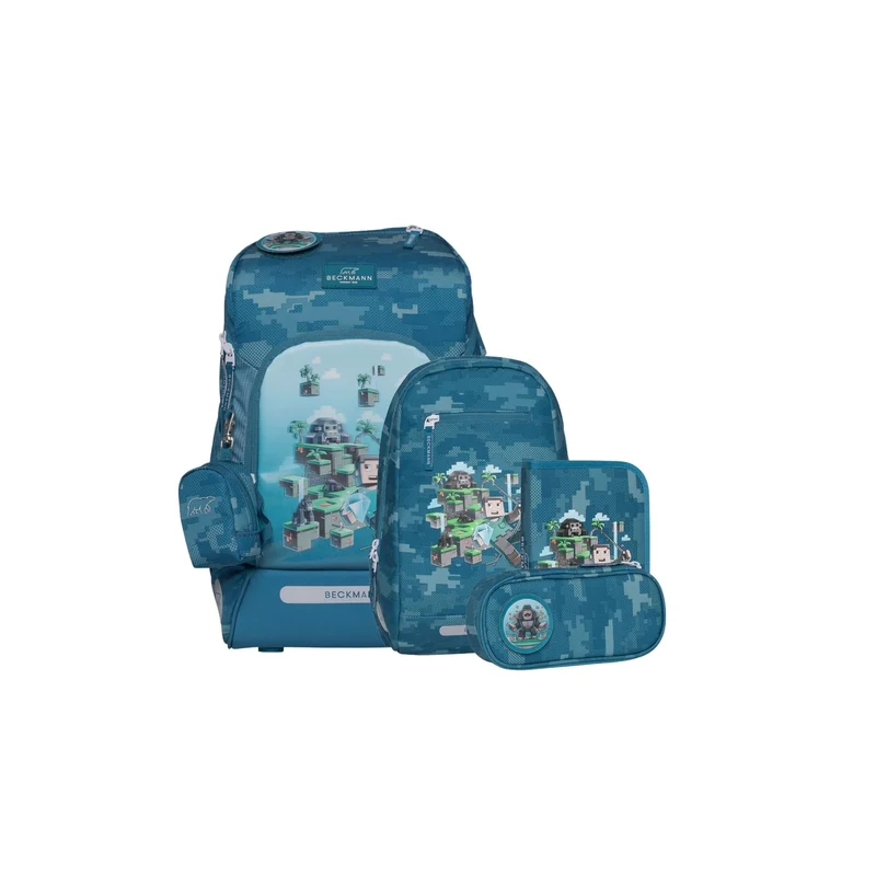 Beckmann | Schulrucksack-Set Active Air FLX 6-teilig - Jungle Game
