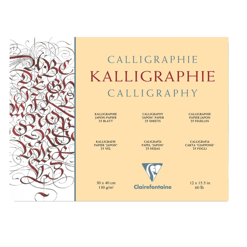 Μπλοκ καλλιγραφίας CLAIREFONTAINE Ivory 130 g 25 φύλλα – 24 x 30 cm