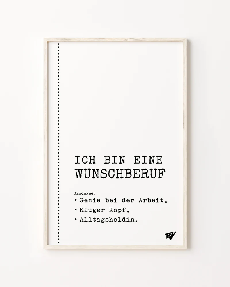 Ich bin eine (+Wunschberuf) - personalisierbares Poster