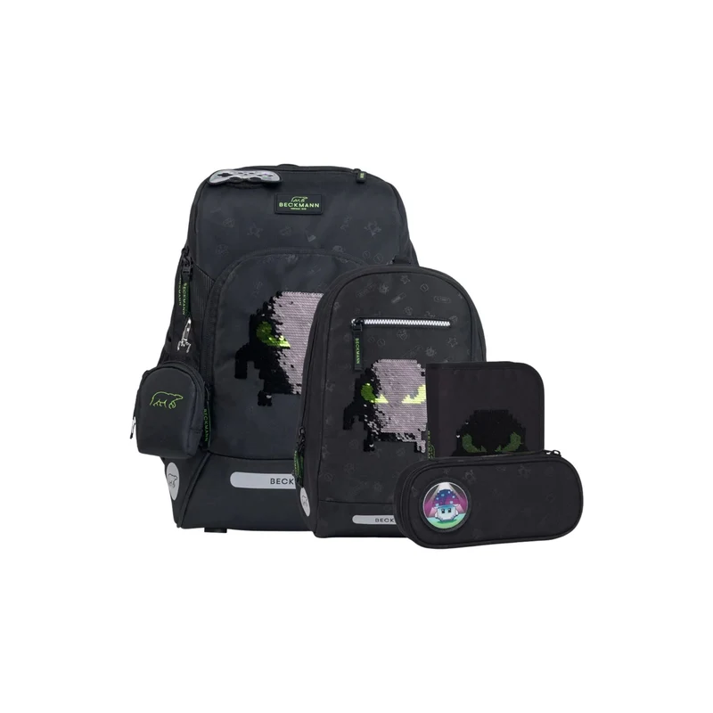 Beckmann | Schulrucksack-Set Active Air FLX 6-teilig - Pixel