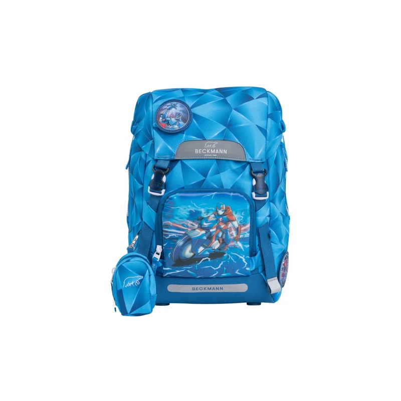Beckmann | Schulrucksack-Set Classic 6-teilig - Blue Lightning
