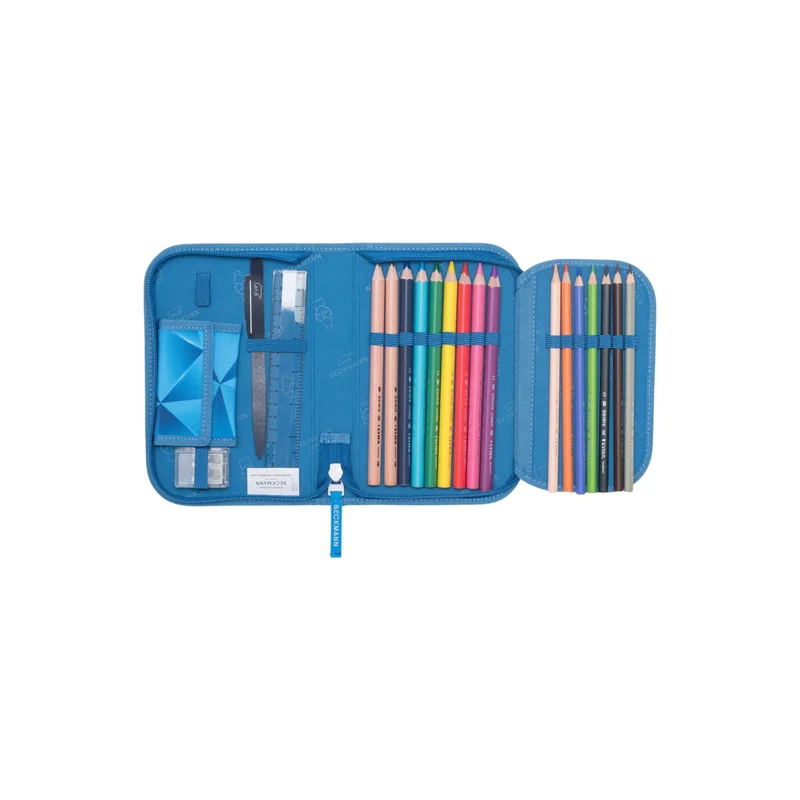 Beckmann | Schulrucksack-Set Classic 6-teilig - Blue Lightning