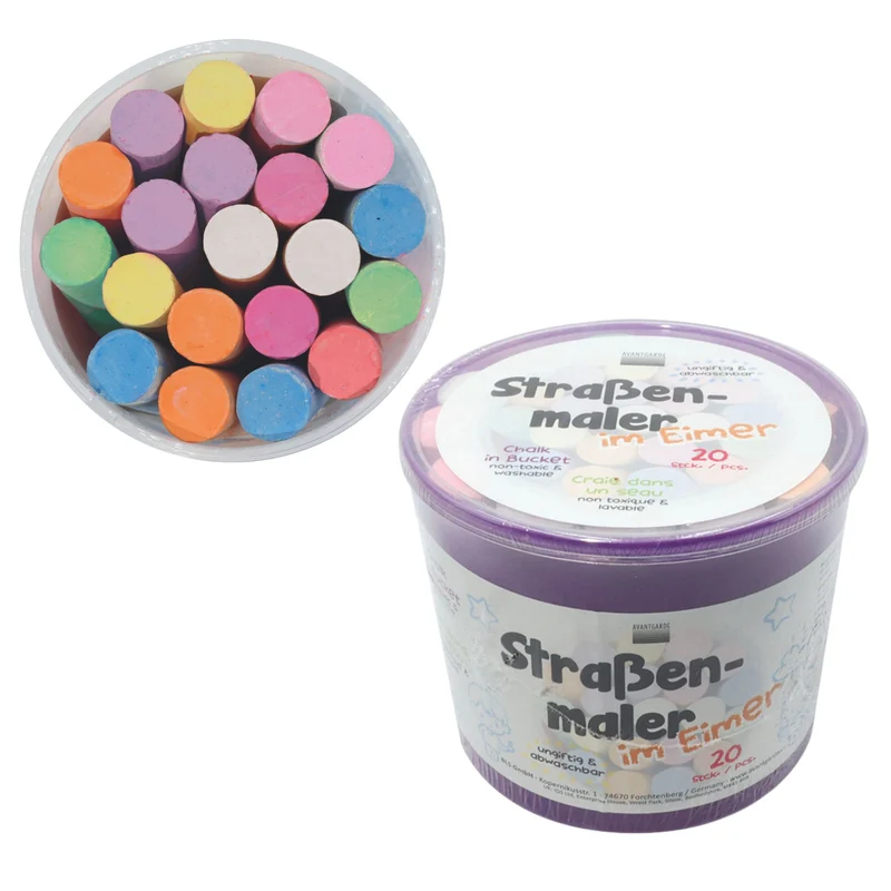 Avantgarde | Strassenmarker Kreide Eimer 20er Set