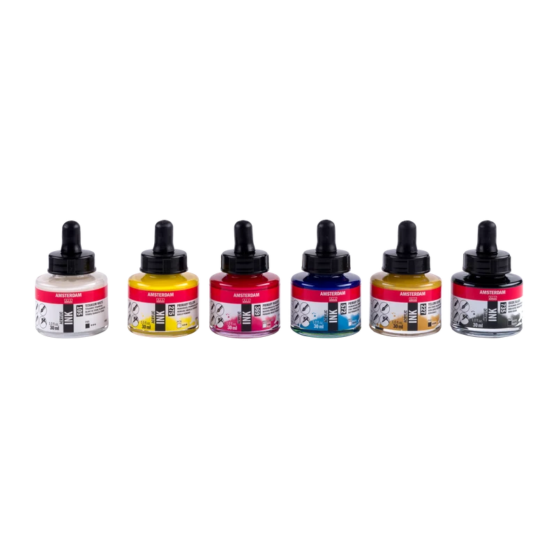 Royal Talens AMSTERDAM Acrylic Ink - BASIC SET (6x30ml)