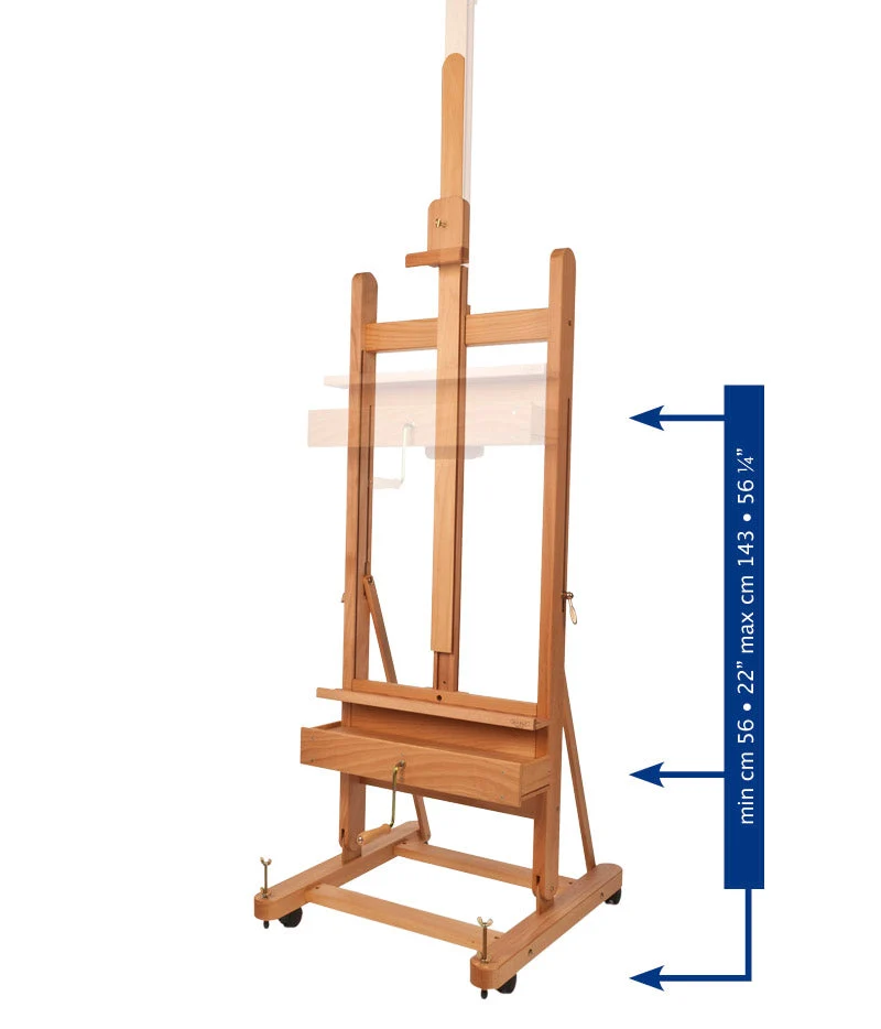 Maliarsky stojan ateliérový MABEF H s kľukou