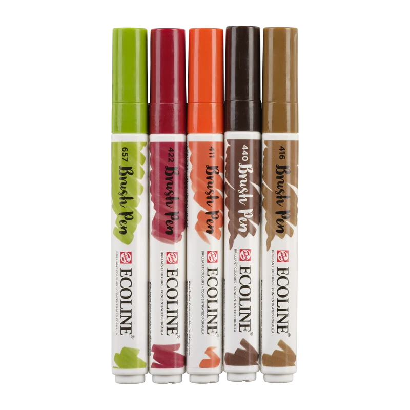 ROYAL TALENS ECOLINE® Brush Pen Marker-Set AUTUMN HERBST (5 Farben)