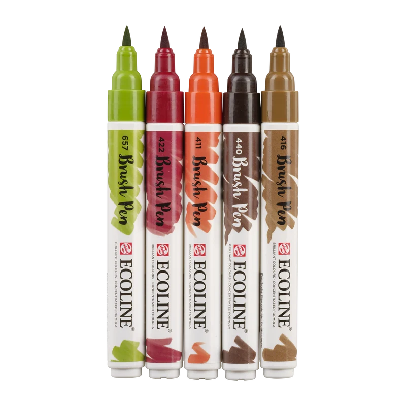 ROYAL TALENS ECOLINE® Brush Pen Marker-Set AUTUMN HERBST (5 Farben)