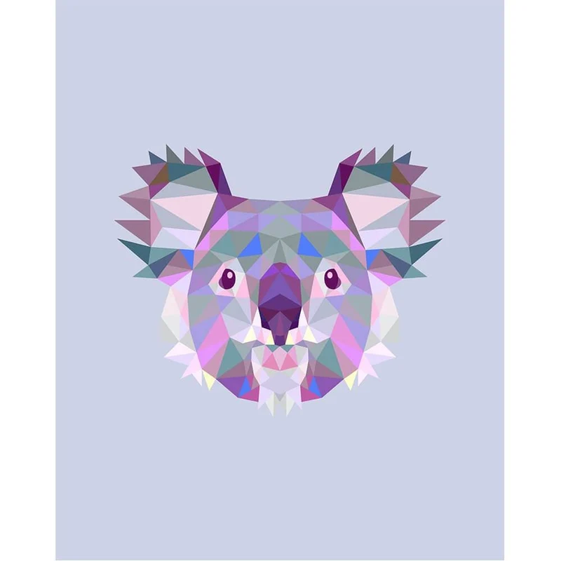 Malen nach Zahlen Koala Polygon