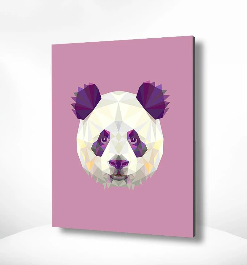 Malen nach Zahlen Panda Polygon
