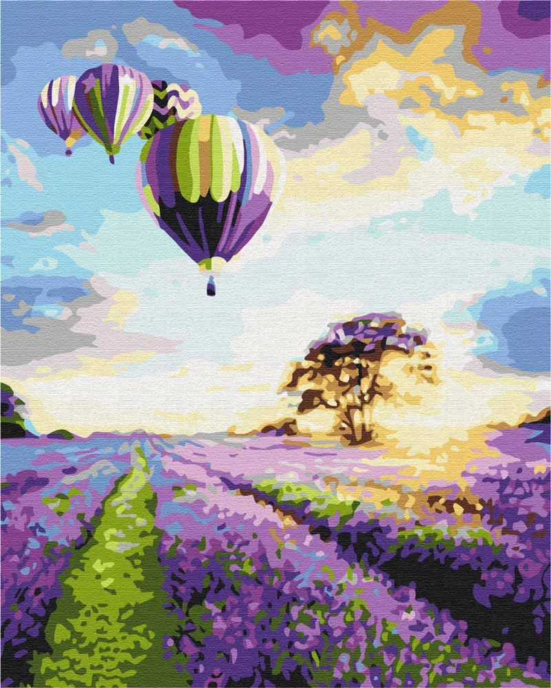 Malen nach Zahlen Heißluftballons