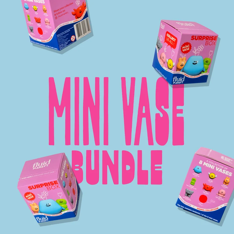 Mini Vase Surprise Box (4er Set) | Überraschungsvasen zum Sammeln