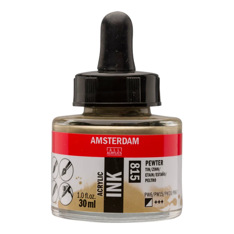 Royal Talens AMSTERDAM Acrylic Ink - Zinn 815 (30ml)