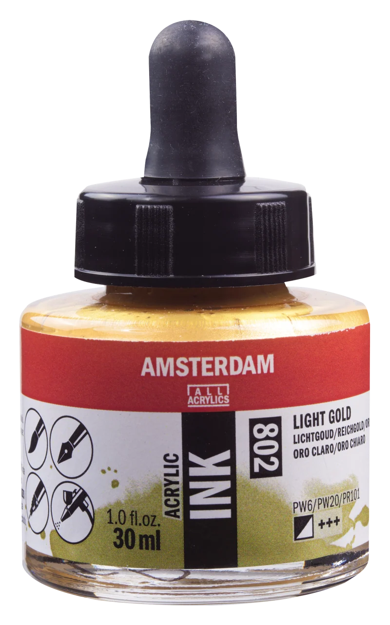 Royal Talens AMSTERDAM Acrylic Ink - Reichgold 802 (30ml)