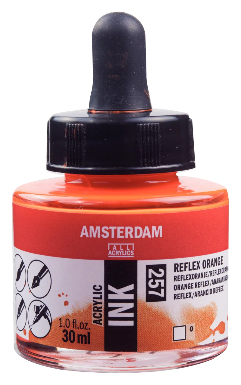 Royal Talens AMSTERDAM Acrylic Ink - Reflexorange 257 (30ml)