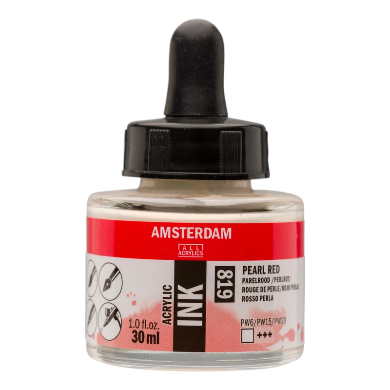 Royal Talens AMSTERDAM Acrylic Ink - Perlrot 819 (30ml)