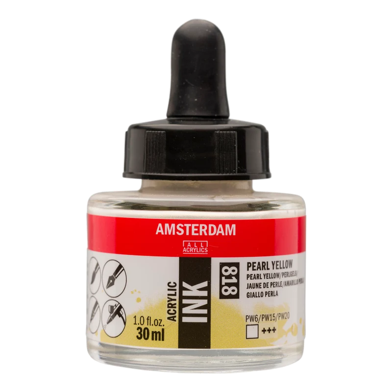 Royal Talens AMSTERDAM Acrylic Ink - Perlgelb 818 (30ml)