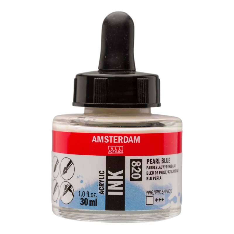 Royal Talens AMSTERDAM Acrylic Ink - Perlblau 820 (30ml)