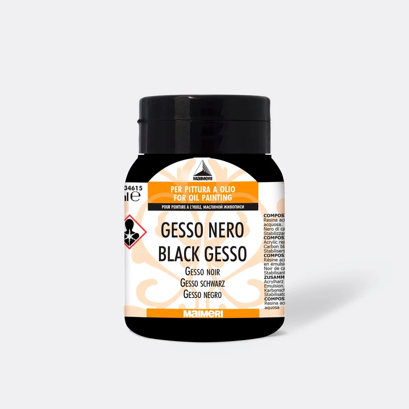 Črni akrilni gesso primer MAIMERI 500 ml