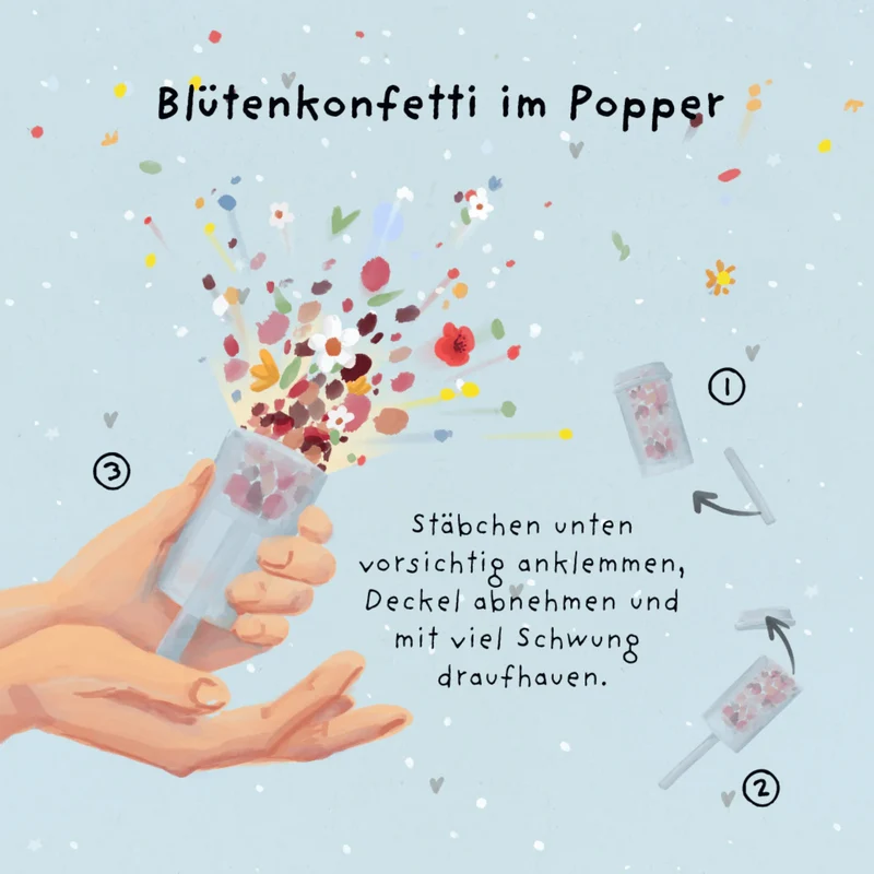 Die Stadtgärtner Blütenkonfetti im Popper - Glückskind