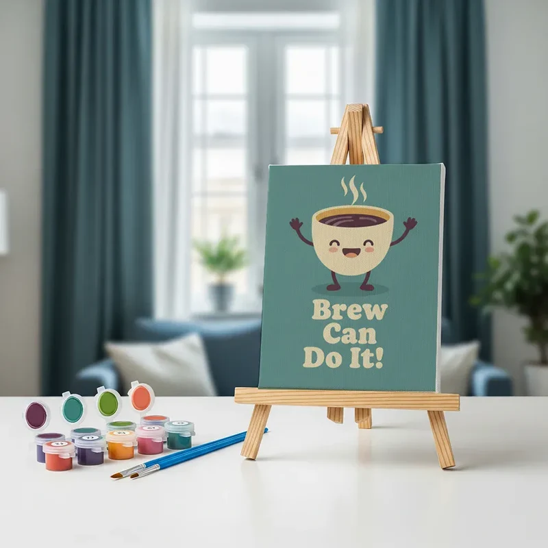 Malen nach Zahlen – 6 Mini-Gemälde - Kaffee & Chill