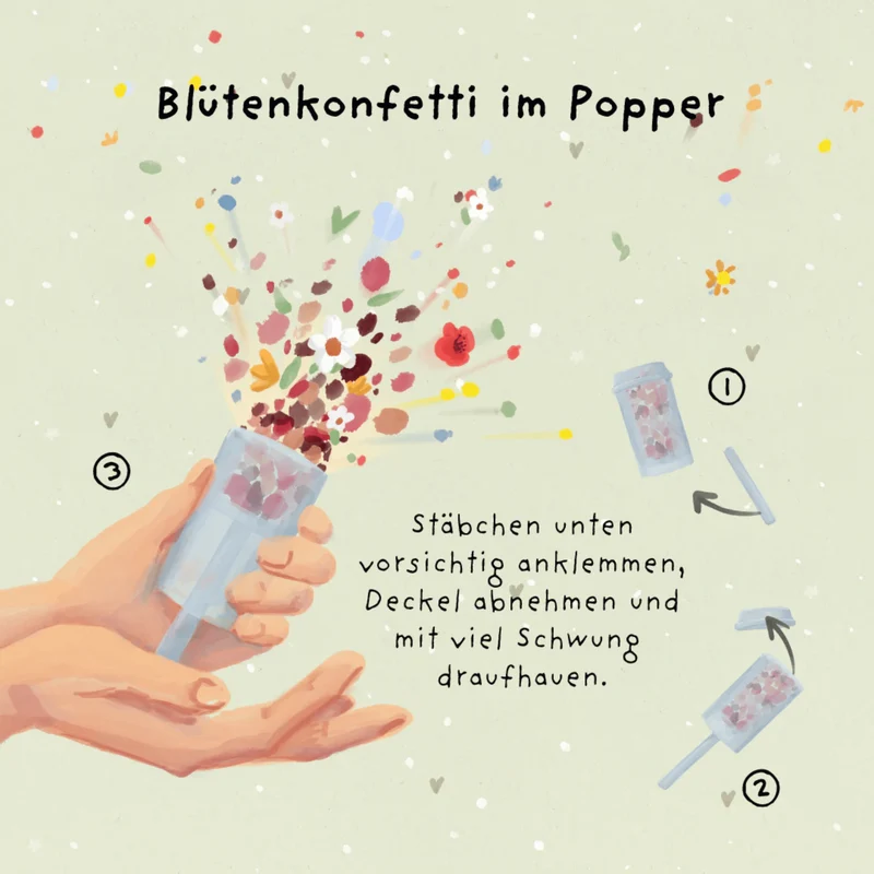 Die Stadtgärtner Blütenkonfetti im Popper - Love You Bestie