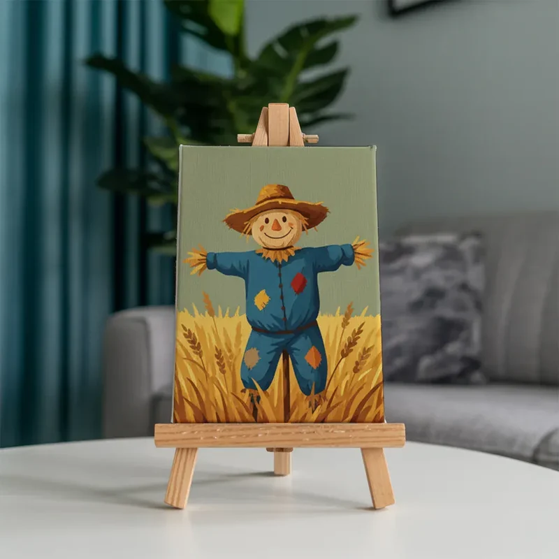 Malen nach Zahlen – 6 Mini-Gemälde - Goldene Erntefelder
