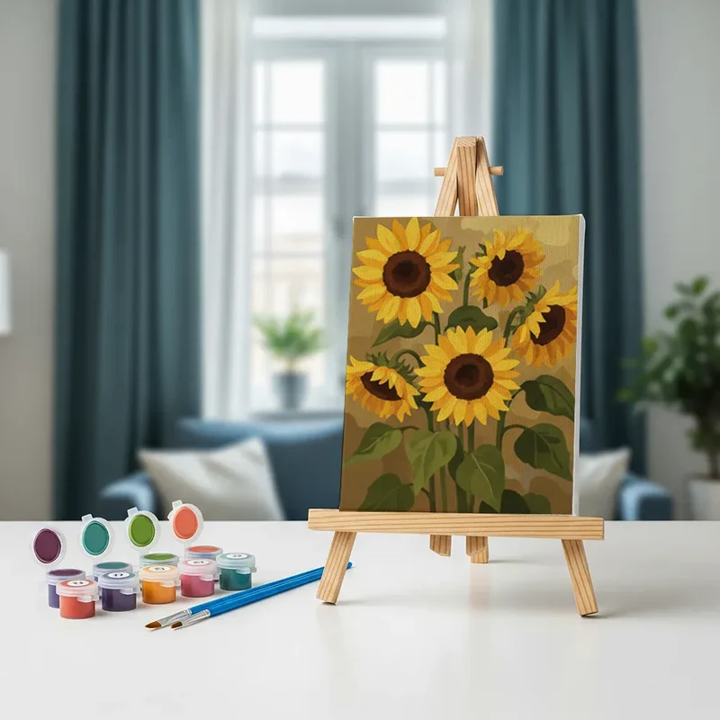 Malen nach Zahlen – 6 Mini-Gemälde - Saisonblüte