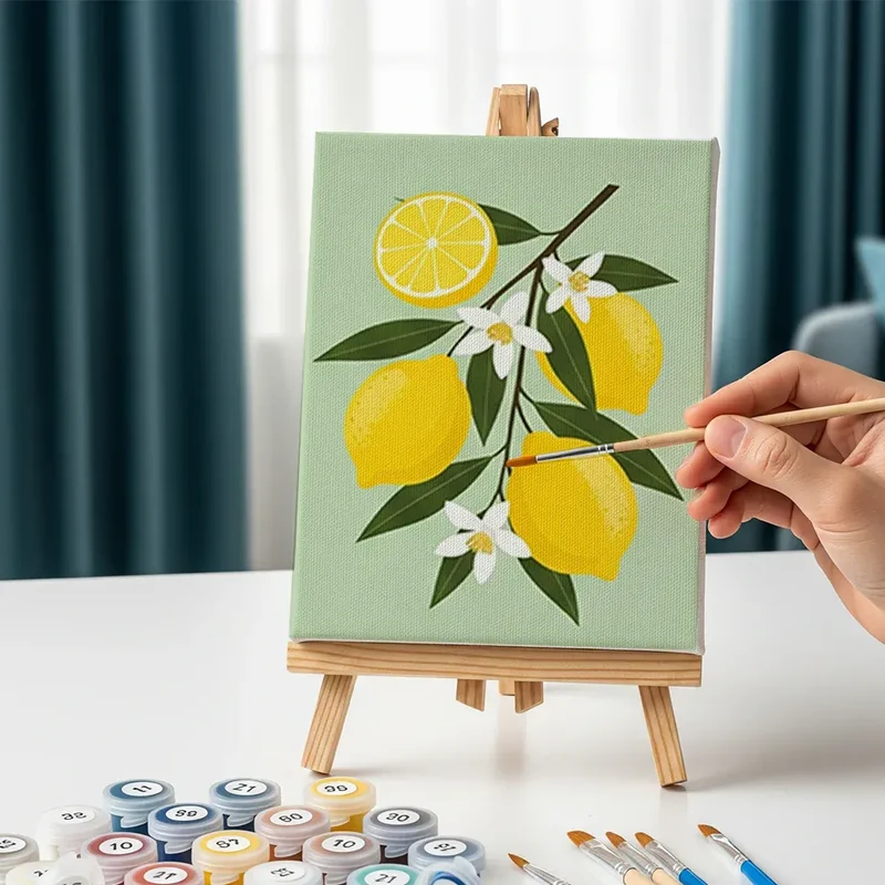 Malen nach Zahlen – 6 Mini-Gemälde - Die Obstkollektion