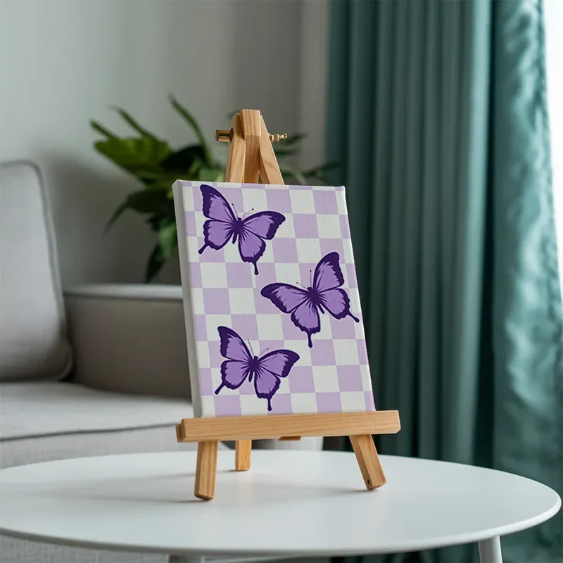 Malen nach Zahlen – 6 Mini-Gemälde - Lila Vase