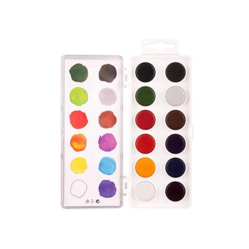 KOH-I-NOOR | Anilinky Brillant Watercolours Wasserfarbe Aquarellfarbe Set 12 Farben Künstlerfarbe