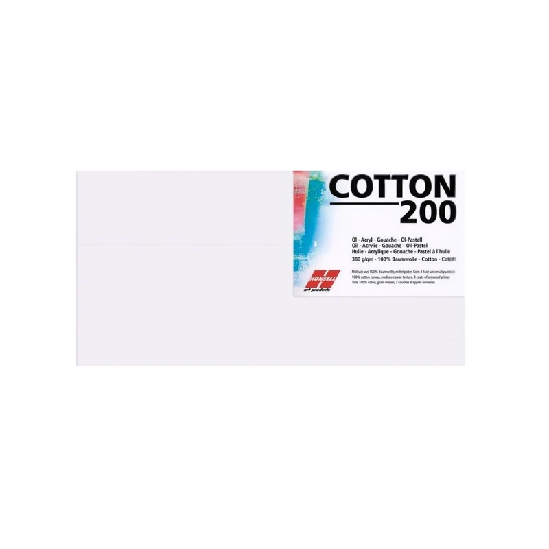 Honsell | Cotton 200 Keilrahmen Baumwolle Leinwand Rechteckig & Quadratisch 380 g/m²
