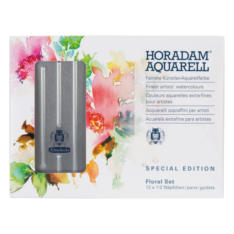 Schmincke | Horadam Aquarell Floral Set Special Edition Alukasten 12 x 1/2 Näpfchen