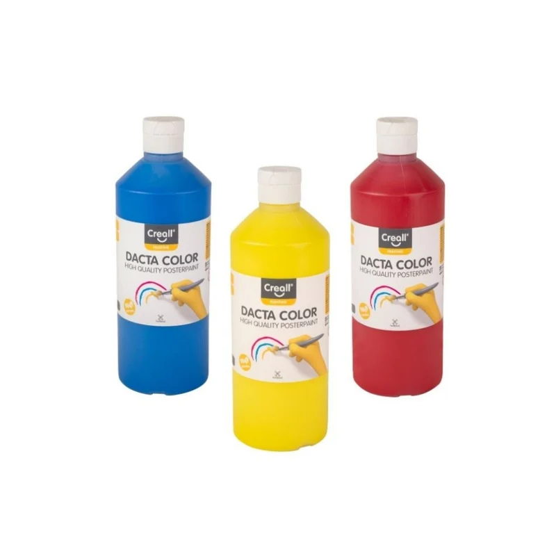 Creall | Dacta Color Plakatfarbe 500ml Flasche Wasserbasiert, Mischbar & wasserverdünnbar