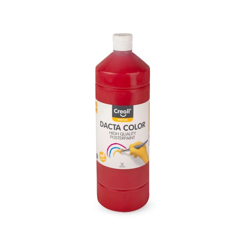 Creall | Dacta Color Plakatfarbe 1L Flasche Wasserbasiert, Mischbar & wasserverdünnbar