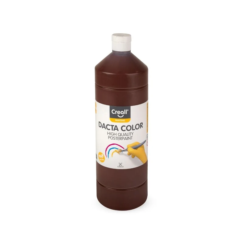 Creall | Dacta Color Plakatfarbe 1L Flasche Wasserbasiert, Mischbar & wasserverdünnbar