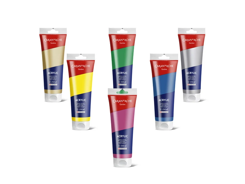 Caran d'Ache | Acrylic Künstler-Acrylfarbe 250 ml Tube für vielseitige Maltechniken