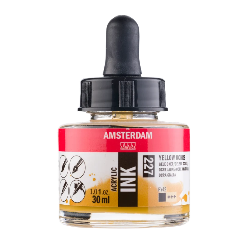 Royal Talens AMSTERDAM Acrylic Ink - Gelber Ocker 227 (30ml)