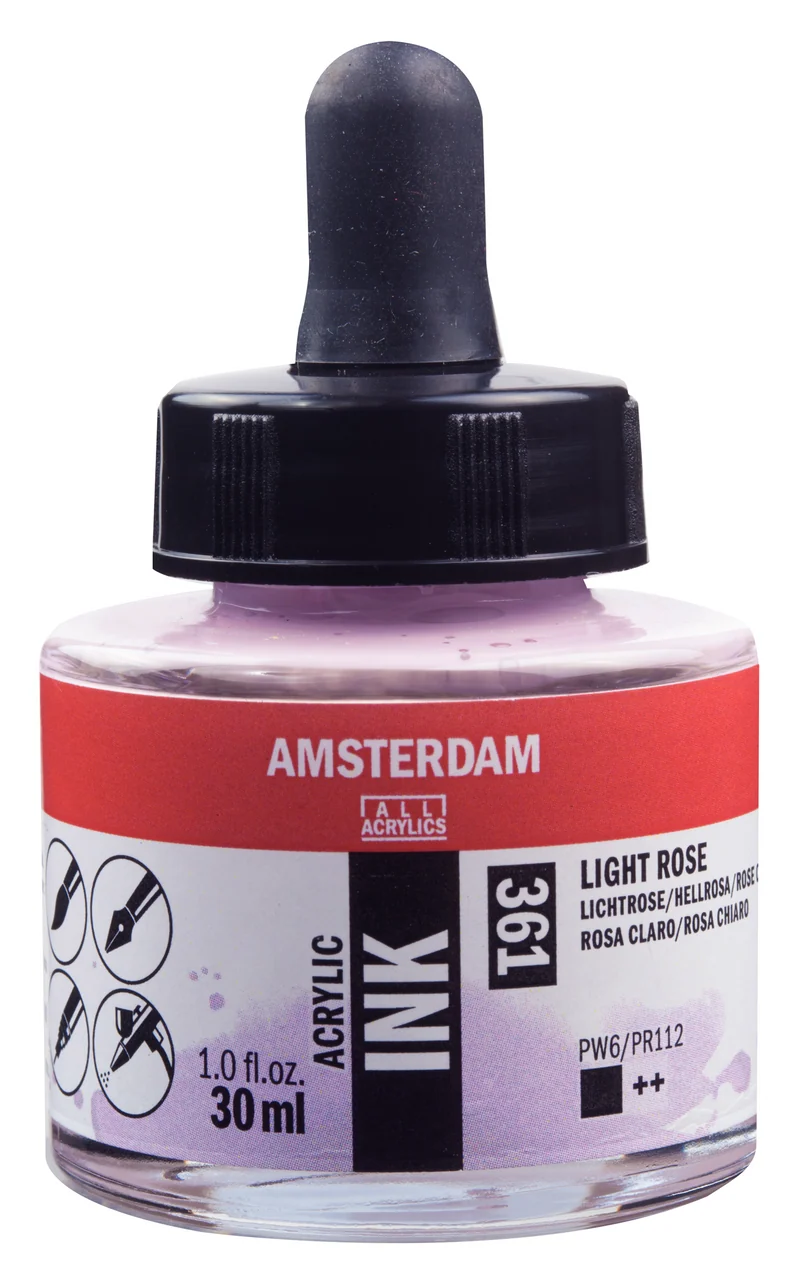 Royal Talens AMSTERDAM Acrylic Ink - Hellrosa 361 (30ml)