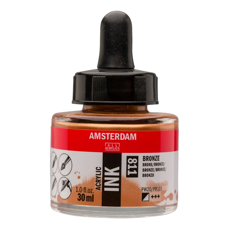 Royal Talens AMSTERDAM Acrylic Ink - Bronze 811 (30ml)