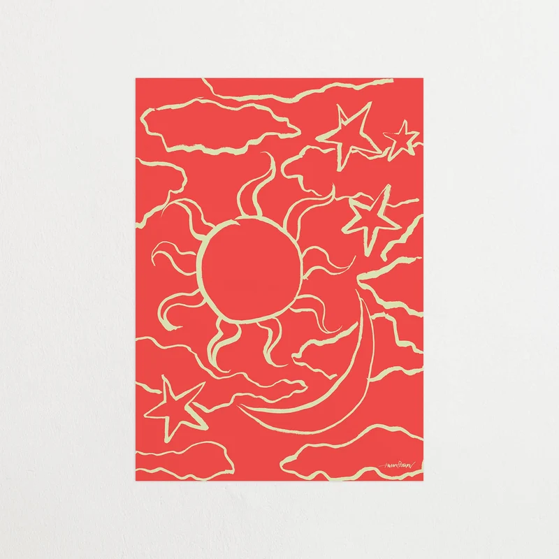 Sun moon red