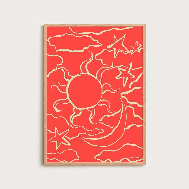 Sun moon red