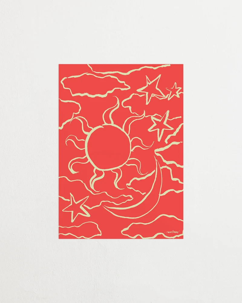 Sun moon red