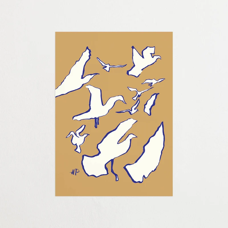 Birds toffee blue