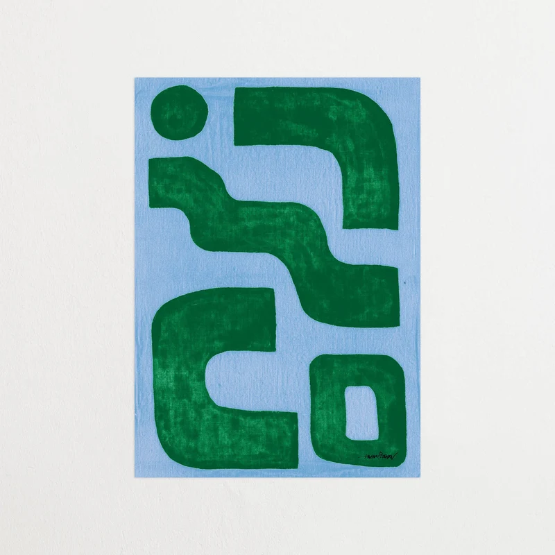 Linen blue green