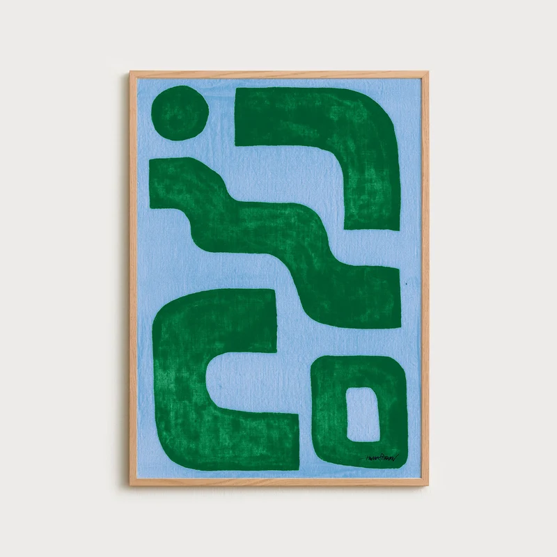 Linen blue green